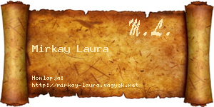 Mirkay Laura névjegykártya